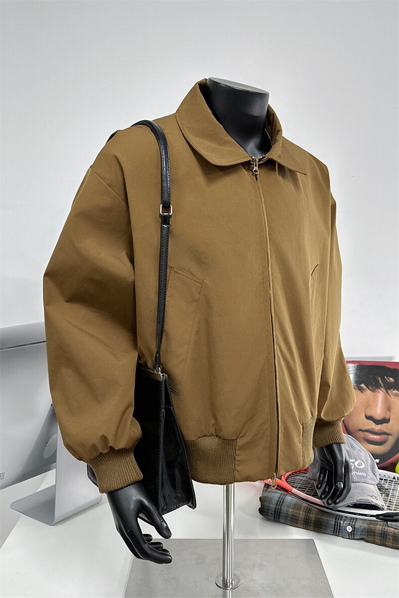 主推春季翻领飞行服夹克短款外套男装宽松外套春装拉链衫S384特68,男装夹克,电商A233-1