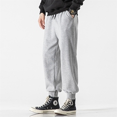 K12099-P40加绒P50束脚纯运动裤男士休闲裤大码宽松卫裤男，男装休闲裤，电商A040A
