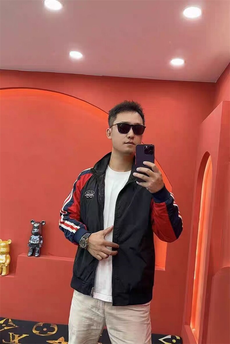 (网络图慎用有大货)秋季立领拼色夹克潮牌外套313B-JK173-P100,男装夹克,星座313B