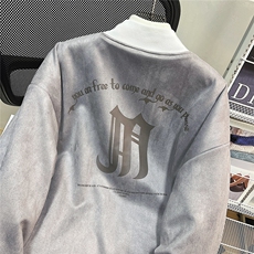 中性风两面穿棉衣男麂皮绒羊羔毛夹克棉服男外套8702P110控148，男装棉衣，星座226-1