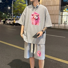 套装！华夫格套装短袖T恤短裤男HTZ528-特p：38，男装牛仔裤，电商B371