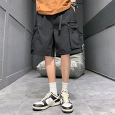 工装短裤男潮牌ins宽松休闲宽松大码中裤五分裤D0601-P48，男装牛仔裤，星座308B-2