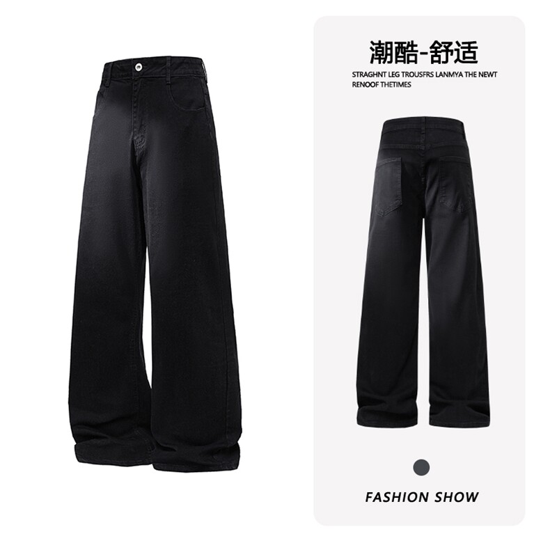 B221美式高街微喇弹力牛仔裤 LK24222-特P30控59图片