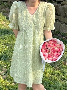 夏季 工艺泡泡纱公主裙,其它,迎盈柳韵