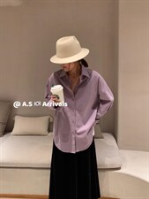 韩系秋装彩色百搭衬衫，女装衬衫，A.S BAINA 艾莎佰纳