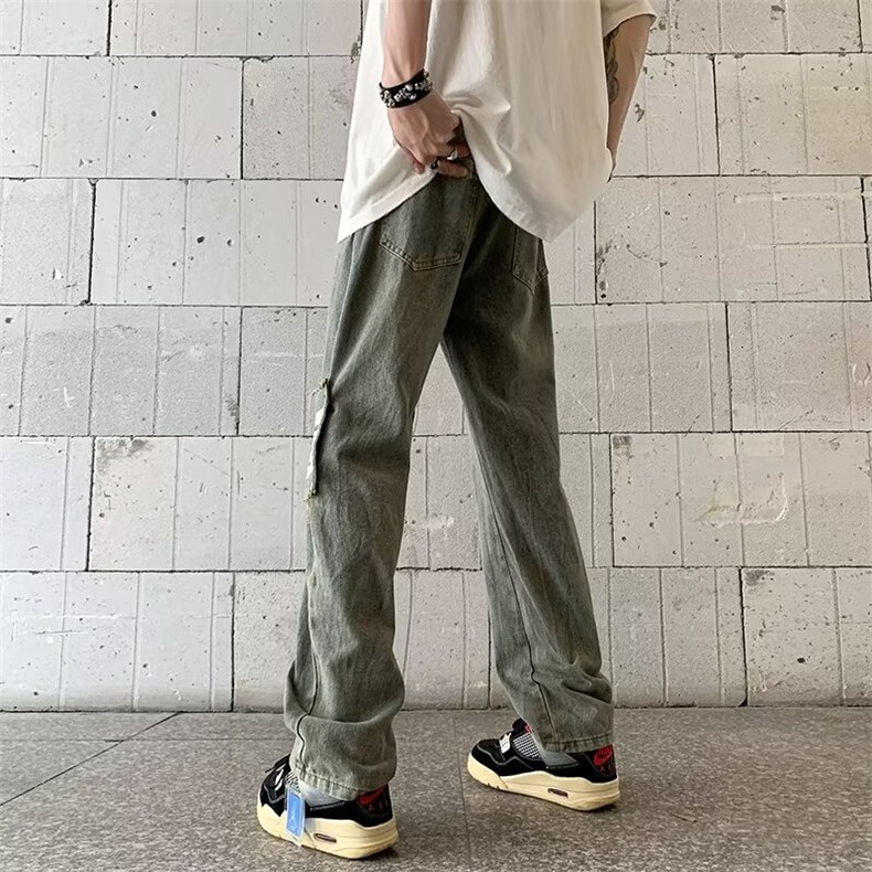 时尚潮流牛仔裤长裤春季文艺潮气质ins新款青春流行慵懒男简约,男装牛仔裤,星座716-4