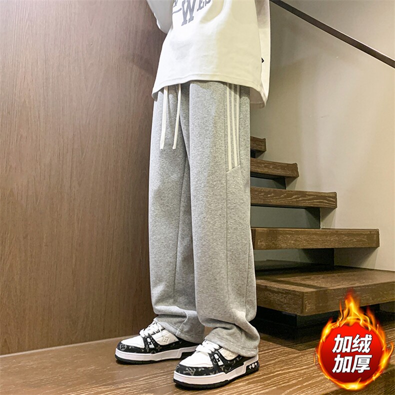 港风新款男百搭设计感潮流情侣加绒港风休闲裤K58H-P45,男装卫衣,星座717