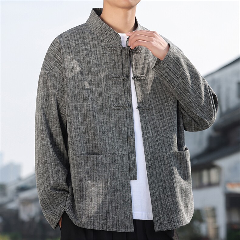 2026春季新款男装风唐装盘扣衬衫新中式汉服衬衣C167-P65,男装衬衫,电商B277(原6028)