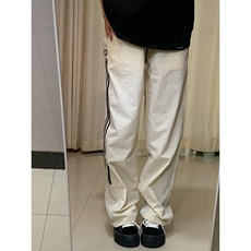【网图】条纹速干裤子夏季休闲宽松三条杠运动长裤BN08CC-P48，女装休闲裤，星座1007（原301D）