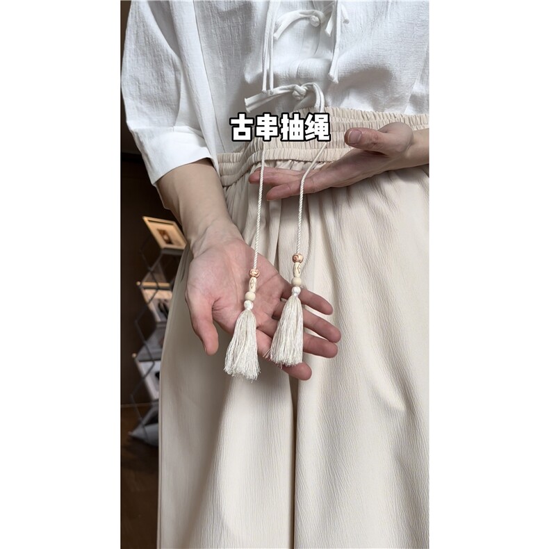 夏季新款风新中式盘扣宽松冰丝休闲西裤B315-K24045-特p30控58,男装休闲裤,电商B315