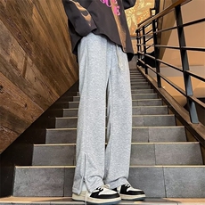 卫裤男秋季青少年拉链阔腿运动裤子美式高街宽松休闲长裤KK116，男装休闲裤，星座1116A-1（原606A）