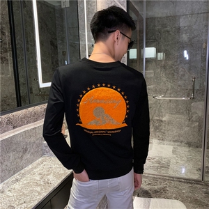 WY6097-P58控78 2021春秋季新款社会小伙套头卫衣男网红上衣图片