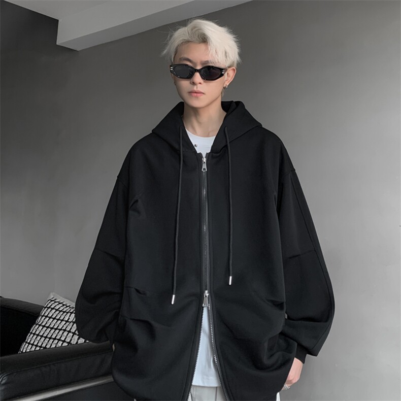 ！高品质2024秋冬新款男士打褶伞兵连帽卫衣潮牌外套WY06P75,女装短外套,电商B220