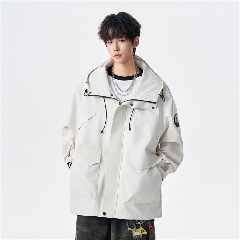 2025新款连帽登山户外运动休闲工装风夹克男外套XZ309Y95705P99,男装夹克,星座309（原A406）