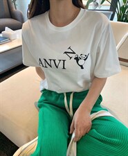 小熊猫印花短袖，其它，约澜