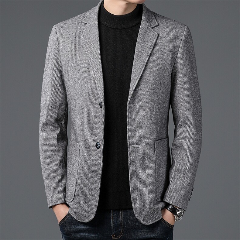 DZ62205钱塘2020-3冬季厚款商务休闲简约中年男士西服数据好P132,男装西服,钱塘207-3