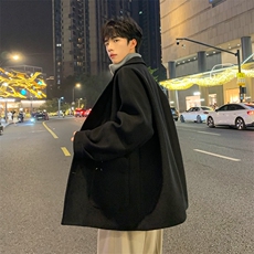 加绒加厚毛呢大衣西装外套潮504-F61-P75控118（加绒P85控128），男装毛呢大衣，星座504