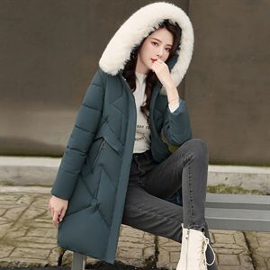 2024冬季新款时尚潮流女装棉衣 长款加厚保暖羽绒服 显瘦百搭外套图片