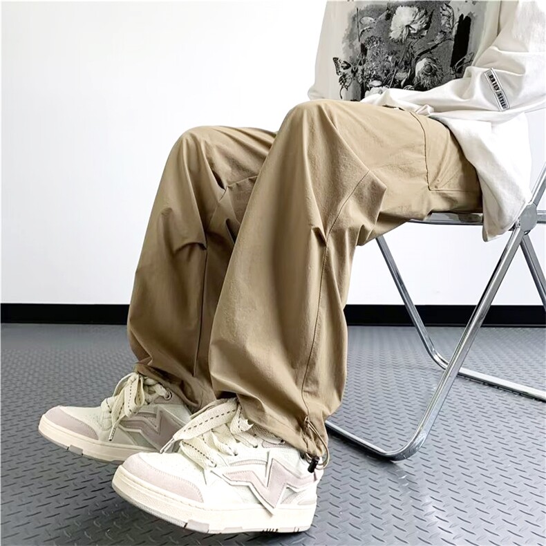 夏季潮牌宽松直筒休闲长裤机能高街阔腿裤工装裤男1248-P38,男装工装外套,星座910-5