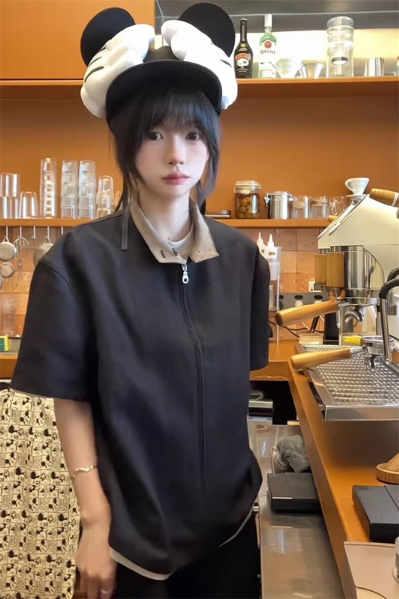 现货~自制~千鸟格短袖衬衫G9哈灵顿外套CS7799P50,男装T恤,星座908
