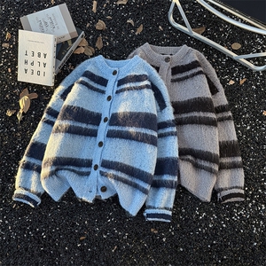 美式复古软糯毛针织衫外套男女秋冬季慵懒风开衫毛衣MY09564-P63图片