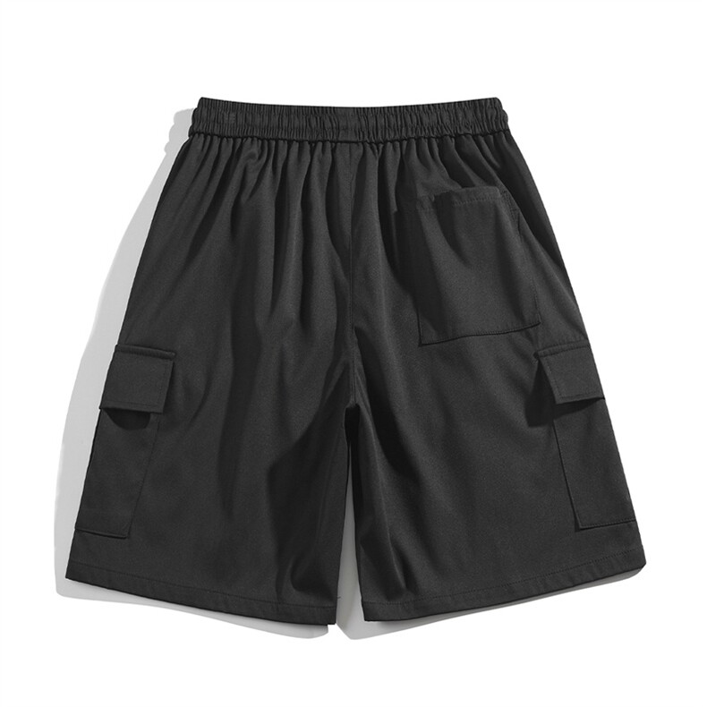 夏季新款冰丝垂感短裤白底平铺休闲裤男免烫宽松凉感K23217-P35,男装牛仔裤,星座717