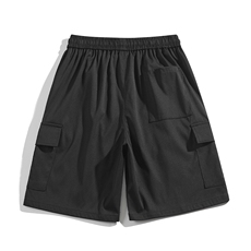 夏季新款冰丝垂感短裤白底平铺休闲裤男免烫宽松凉感K23217-P35，男装牛仔裤，星座717