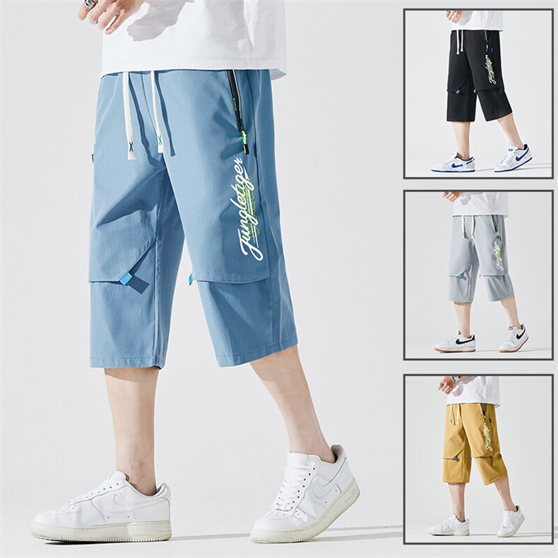 2025夏季新款男士七分裤时尚休闲马裤潮流男裤子KZ1081-P28,男装休闲裤,星座217-4