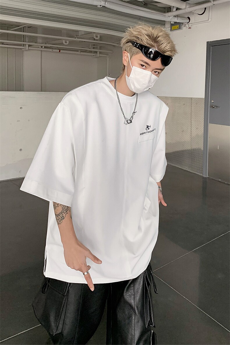 男装印花抗皱短袖t恤潮牌假两件上衣男生体恤XZ514-2-202448-P58,男装T恤,星座514-2(原B239)