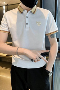 3039-P40精神小伙衫男士短袖t恤夏季新款潮牌潮流修身图片
