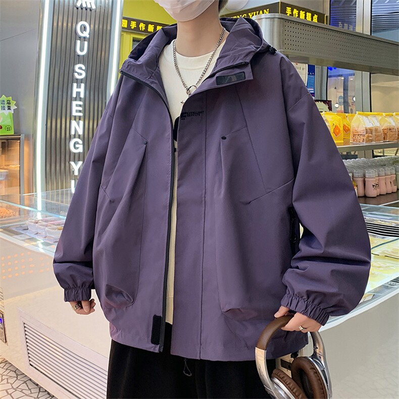 2025秋季户外三防冲锋衣夹克男女同款连帽防风登山外套JK745-P40图片