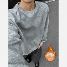 重磅420g曼巴棉大码保暖银狐绒正肩卫衣男W5192J加绒-特P45控88，男装棉衣，电商A001