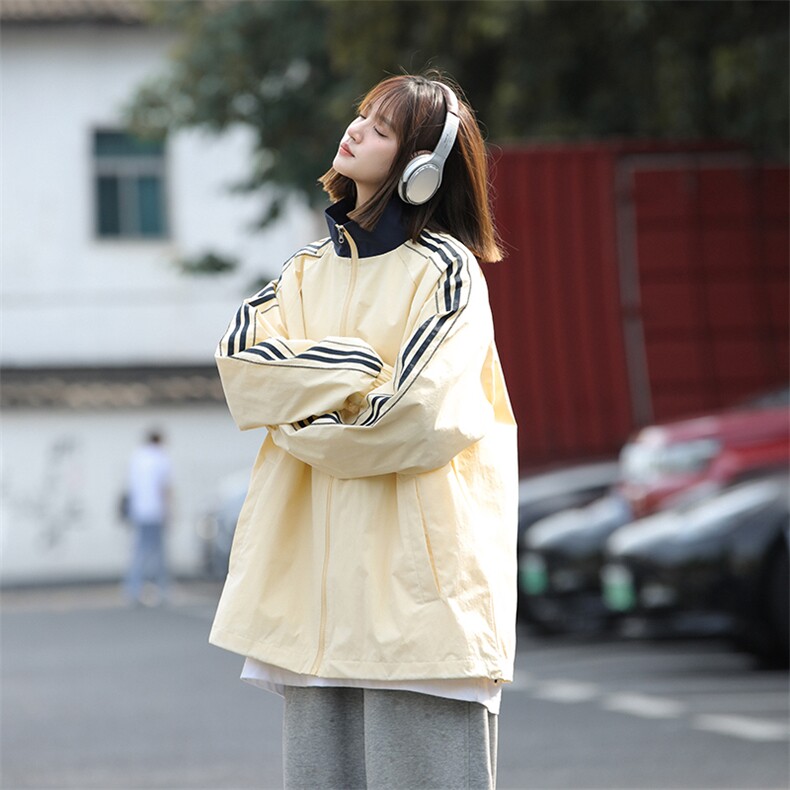 ！815A-JK96022-P62特2025秋季三杠外套秋装休闲夹克女中性,男装夹克,星座815A