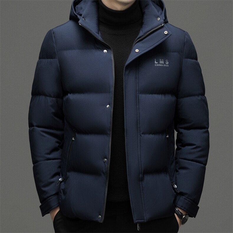 冬季可脱卸帽棉衣男新款商务休闲男装棉服中年男士加厚保暖外套,男装棉衣,电商B212（原钱塘6029）