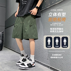 现货夏季工装短裤男ins潮牌休闲百搭潮流痞帅五分裤D02513-P43，男装牛仔裤，星座308B-2