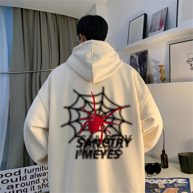 抖音品质23/秋季320G华棉男士连帽大码印花卫衣WYH3252-P45控68,男装卫衣,电商B370