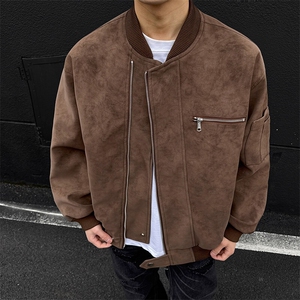 现货 咖色三防春秋款男士皮夹克外套皮衣 JK309 P80，男装夹克，星座1904A-1