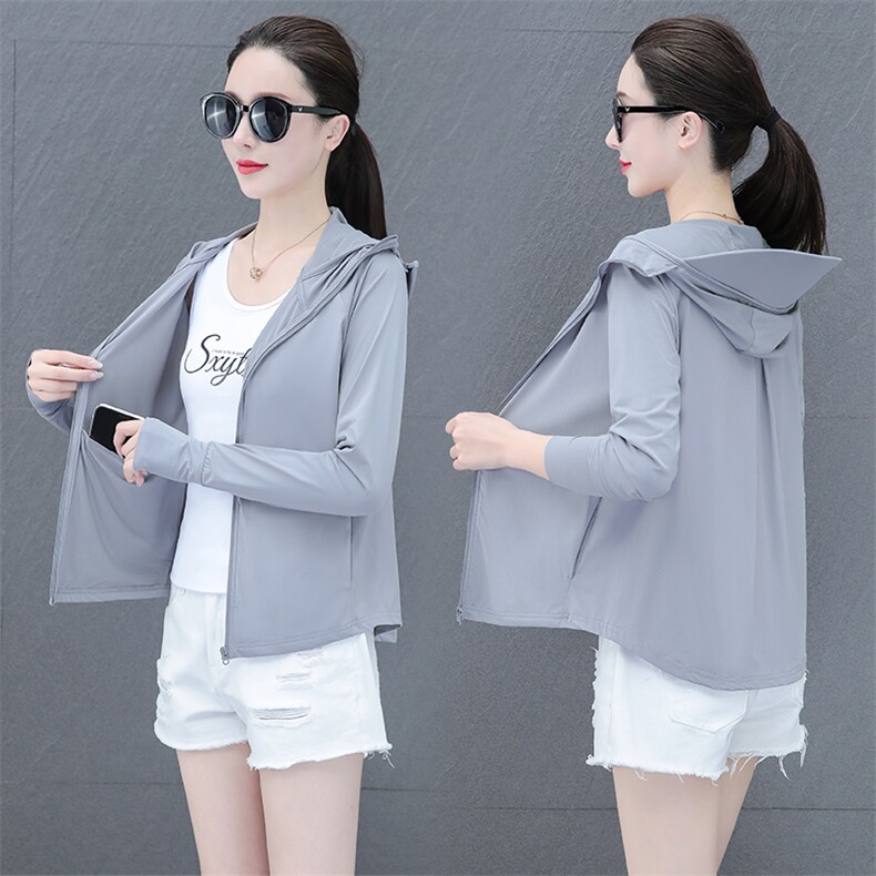 夏天冰丝防晒衣女薄款2024新款防紫外线妈妈骑车透气夏季户外上衣，女装防晒衣，燕颉服饰