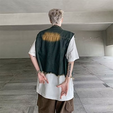 高街水洗牛仔马甲男款无袖外套MJK04P45，男装背心/马甲，星座1116-2
