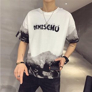 2021夏季短袖T恤男店主风宽松休闲衣服圆领体恤男A313-8326-P45图片