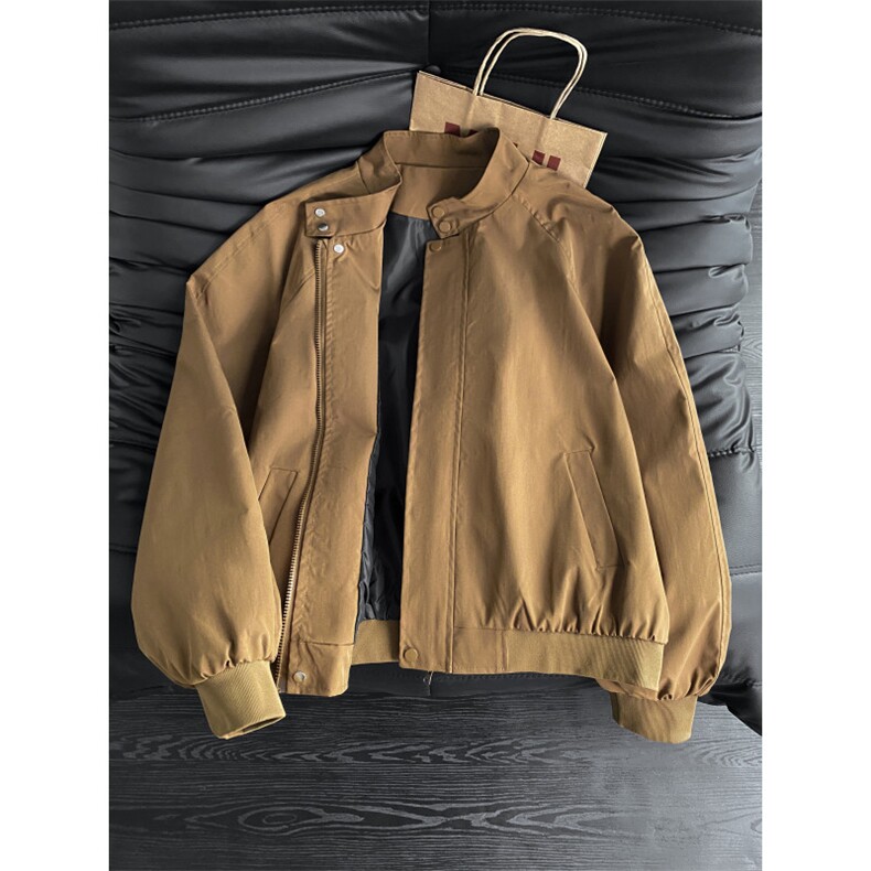 2026春季新款夹克男抖音得物品质立领美式飞行棒球服外套6168-P35，男装夹克，星座207