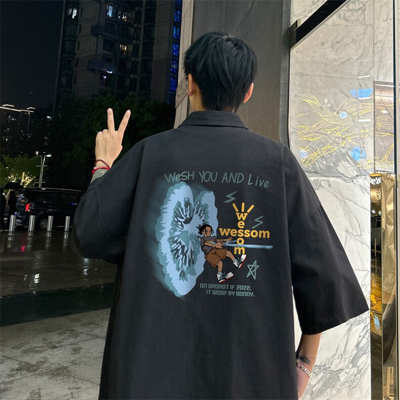 量大优  供视频 冰丝短袖衬衫男 DS242-特P 25图片