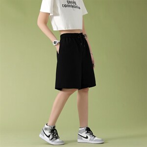 2024夏季韩版潮流外穿宽松新款休闲裤五分裤WK50-特批20，女装休闲裤，星座718-1