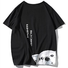 2021夏季新白砖墙日系大码男已注册卡通印花T恤宽松短袖T1006-P25，男装T恤，电商A001