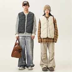 2025冬季新款男日系潮牌白鸭绒羽绒服加厚外套棉衣马甲YR32-F259，男装羽绒服，电商A101（原外27）
