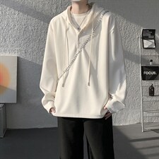 连帽卫衣男春季新款港风宽松华夫格大码长袖套头上衣CH59-P38，男装卫衣，星座214-3