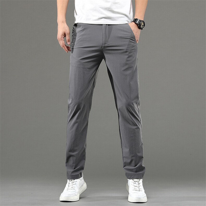 休闲裤男士夏季薄款弹力宽松直筒百搭超薄速干长裤子夏天,男装休闲裤,星座914