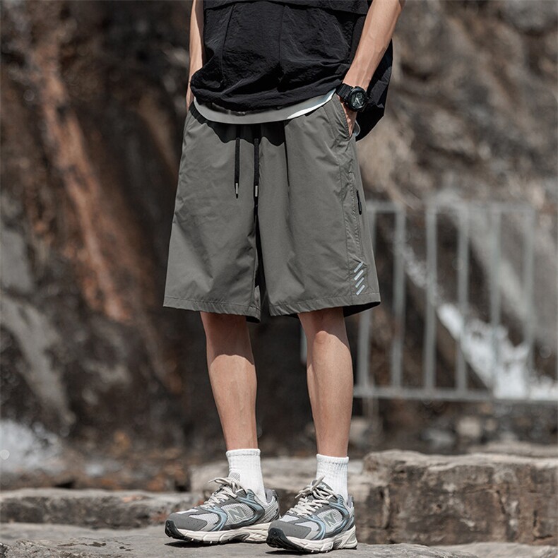 GENIOLAMODE美式潮牌运动休闲短裤男夏季薄款青少年宽松五分中裤,男装牛仔裤,星座209-1