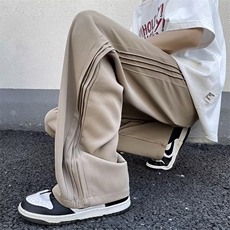 休闲西裤男韩版潮流褶皱个性帅气2023夏季新款ins长裤K4162-P36，男装西裤，星座412-3