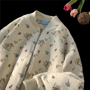 主推高品质 丝绒复古提花重工棒球服外套中性夹克上衣H933特批75图片